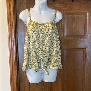 Chic Leopard Print Yellow Blouse